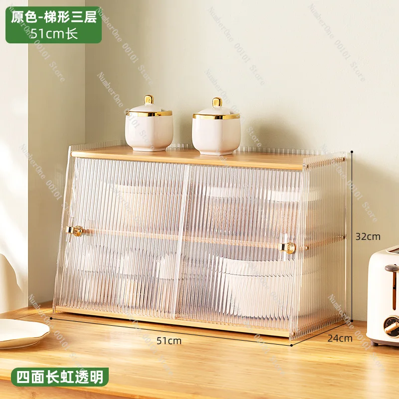 Kitchen shelves, countertops, layered seasoning shelves, kitchen finishing shelves