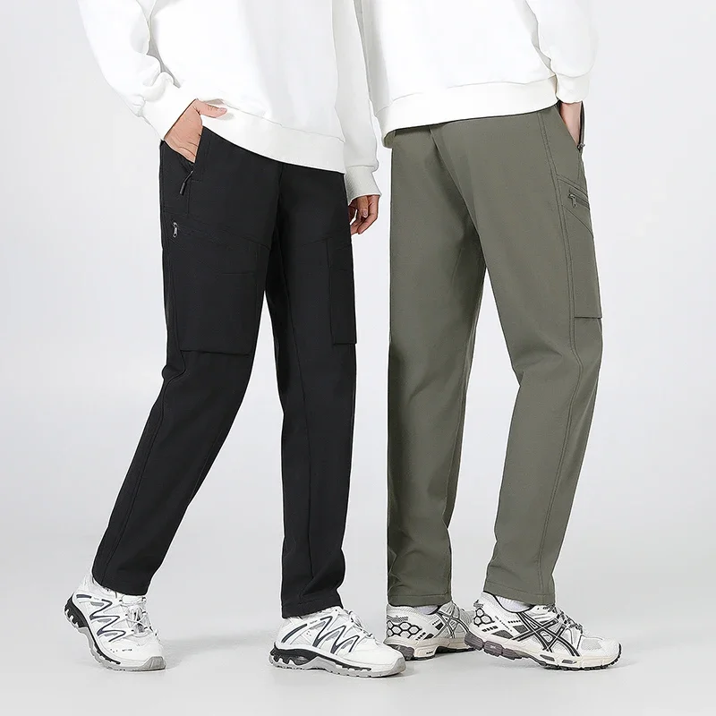 LNGXO, pantalones de senderismo de lana de invierno para hombres y mujeres, pantalones de trabajo térmicos impermeables a prueba de viento, pantalones de senderismo, escalada y montañismo