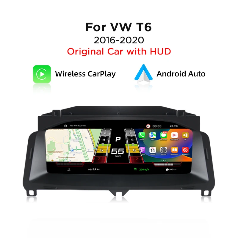 AWESAFE 12.3/10.25 1920*720 LCD Digitaal Cluster Dashboard voor VW Golf 7 Scirocco Golf 6 Golf 5 Sharan T6 MK7 Passat B8 B6 B7 CC Tiguan L Instrumentenpaneel Snelheidsmeter Virtuele Cockpit Met