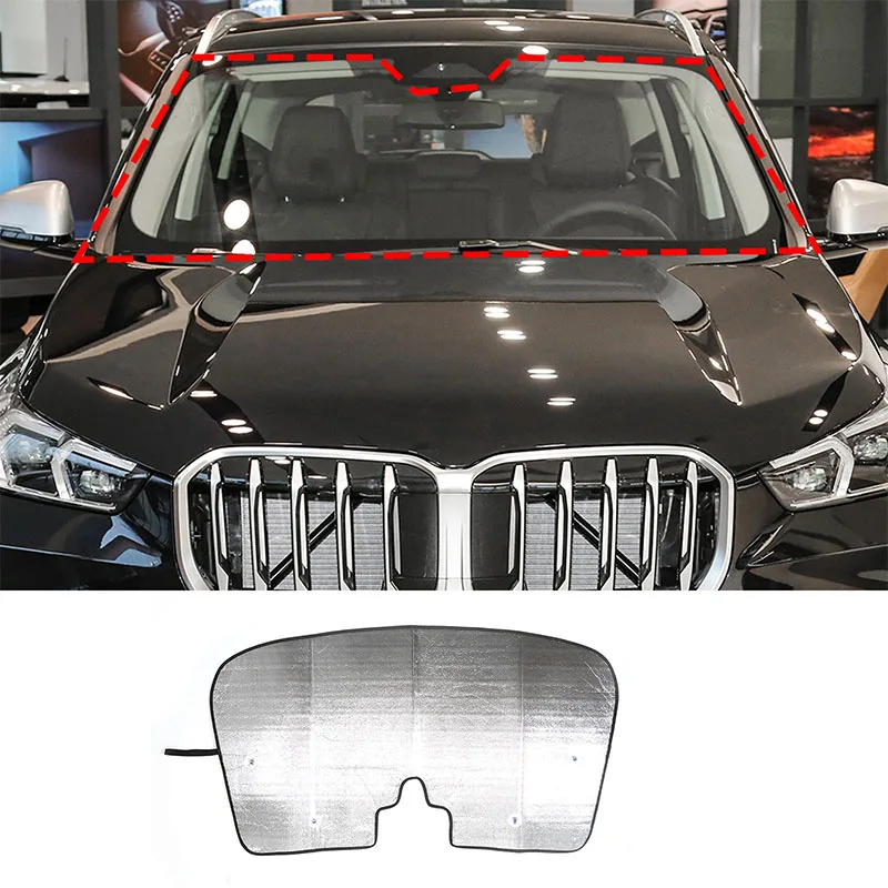 

For BMW X1 U11 2022-2023 IX1 Foldable Sun Umbrella Front Windshield Sun Shade Umbrella Portable Anti-UV Interior Car Accessories