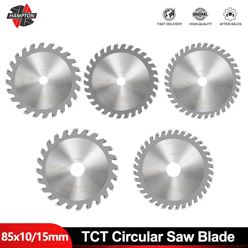 

HAMPTON 3PCS Mini Circular Saw Blade Set 85mm Cutting Tool 24/36T Saw Blades Cutting Disc For Wood/Metal/Plastic HSS Saw Blade
