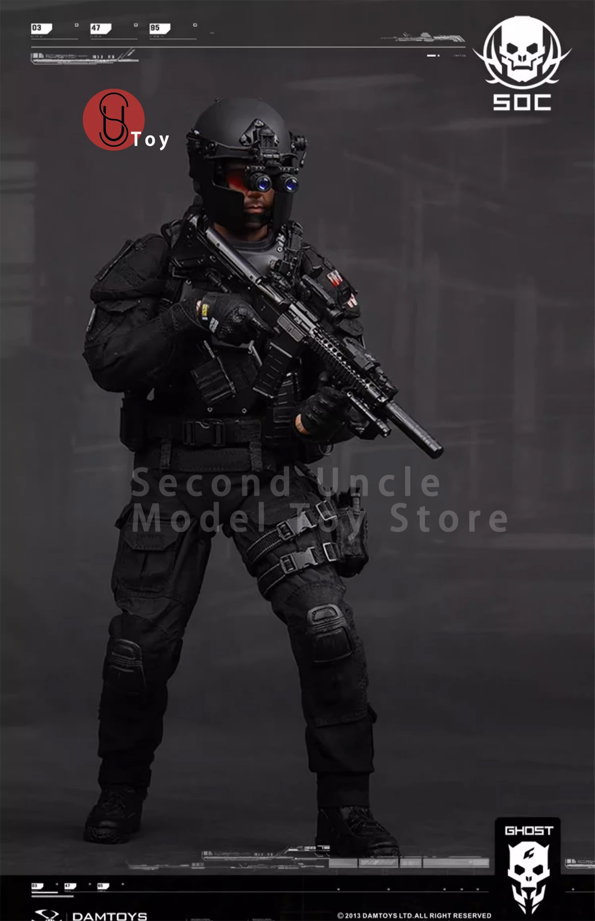 

DAMTOYS DAM SF001 1/6 Ghost Series Special Operations Center Commander Male Soldier Action figure Full Set Collectible Model Toy