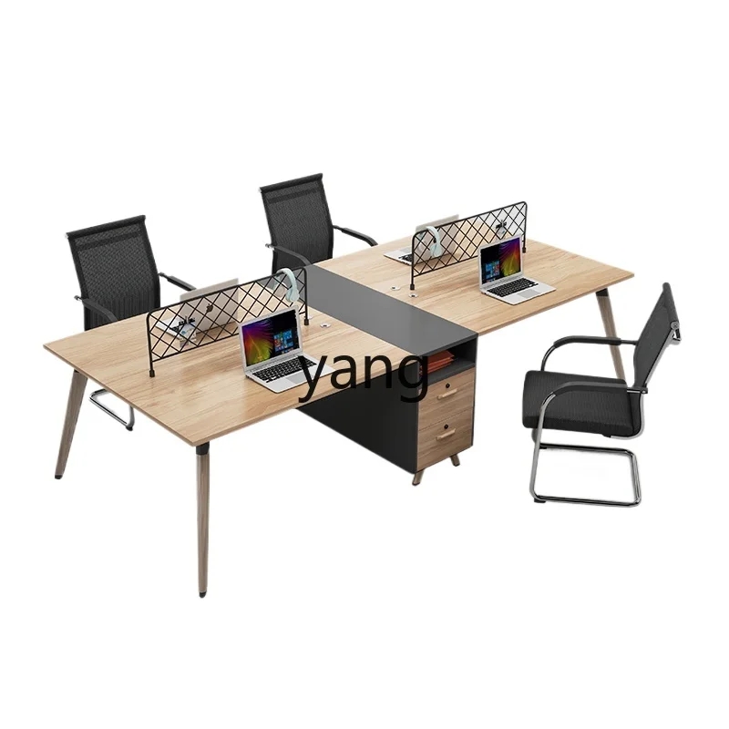 

ZJJ office desk and chair combination double staff seat card seat simple modern four-person screen financial desk