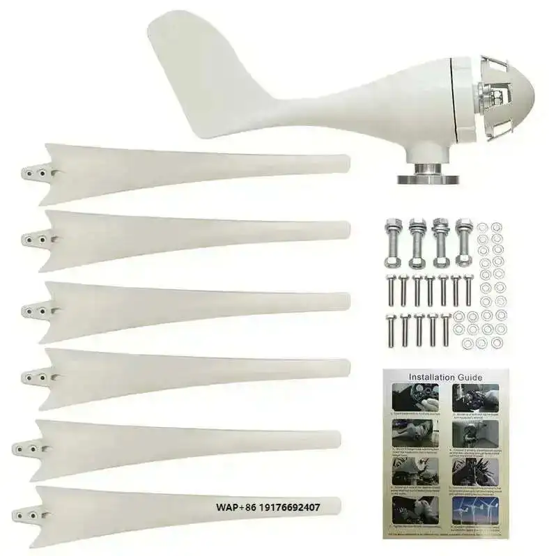 800W Solar Wind Turbine with 6 Blades 1kw 1.5kw 1000W 1500W Permanent Magnet Generator for Wind Power for Home Use
