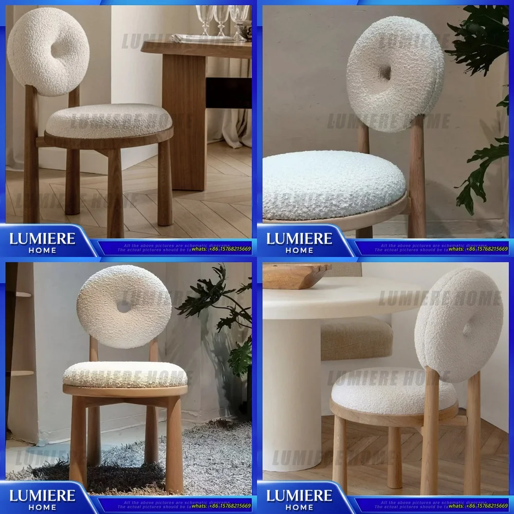 

Кресло-пончик для спальни, декоративное, с велюровой спинкой, табурет для макияжа, в скандинавском современном стиле, простая туалетная скамья, удобное для столовой