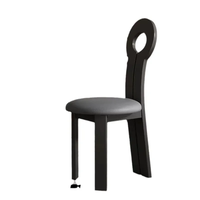 

Light luxury retro dining chair, home, solid wood backrest key chair