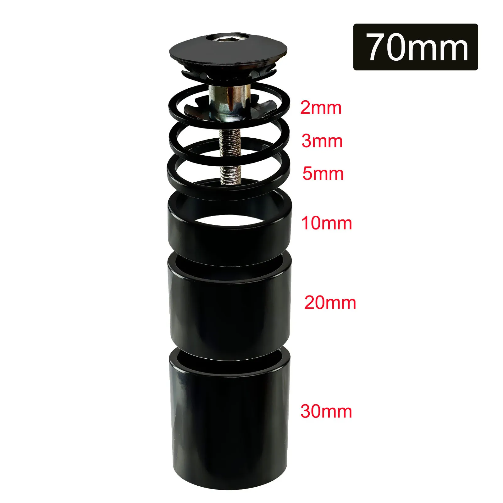 1INCH 25.4mm Retro Bike Headset Spacer 1 Inch Handlebar Stem Shim Fixed Gear Road Bike Fork Top Cap Star Nut 1" Washer Cover view 6