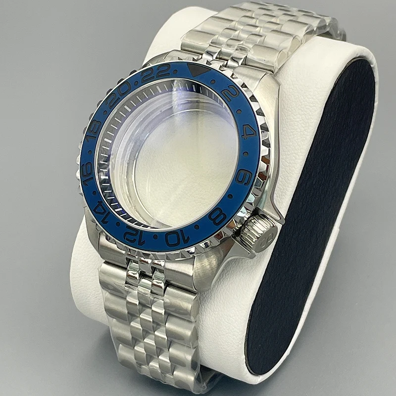 42mm NH35 Case SKX007 Watch Case and Band Dome Double Sapphire Glass Transparent Back 3.8 Crown Fit 7S26 4R NH35 NH36 Movement