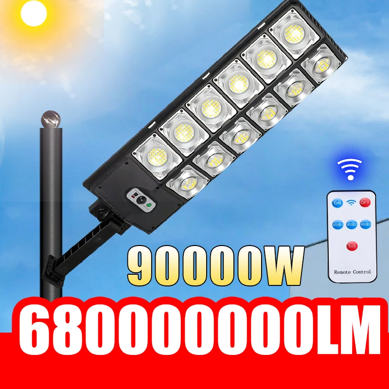 680000000LM 90000W Most Powerful LED Solarlight Ultra Bright Outdoor Motion Sensor Outdoor Solar Wall Lamp Garden Street Lantern