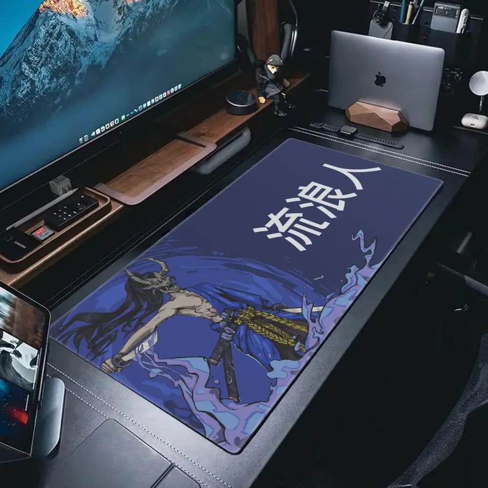 Black and White Mouse Pad 900x400 Gaming Laptop Mechanical Keyboard Japan Mousepad Large Mouse Mat Gamer Rug Desk Carpet Office