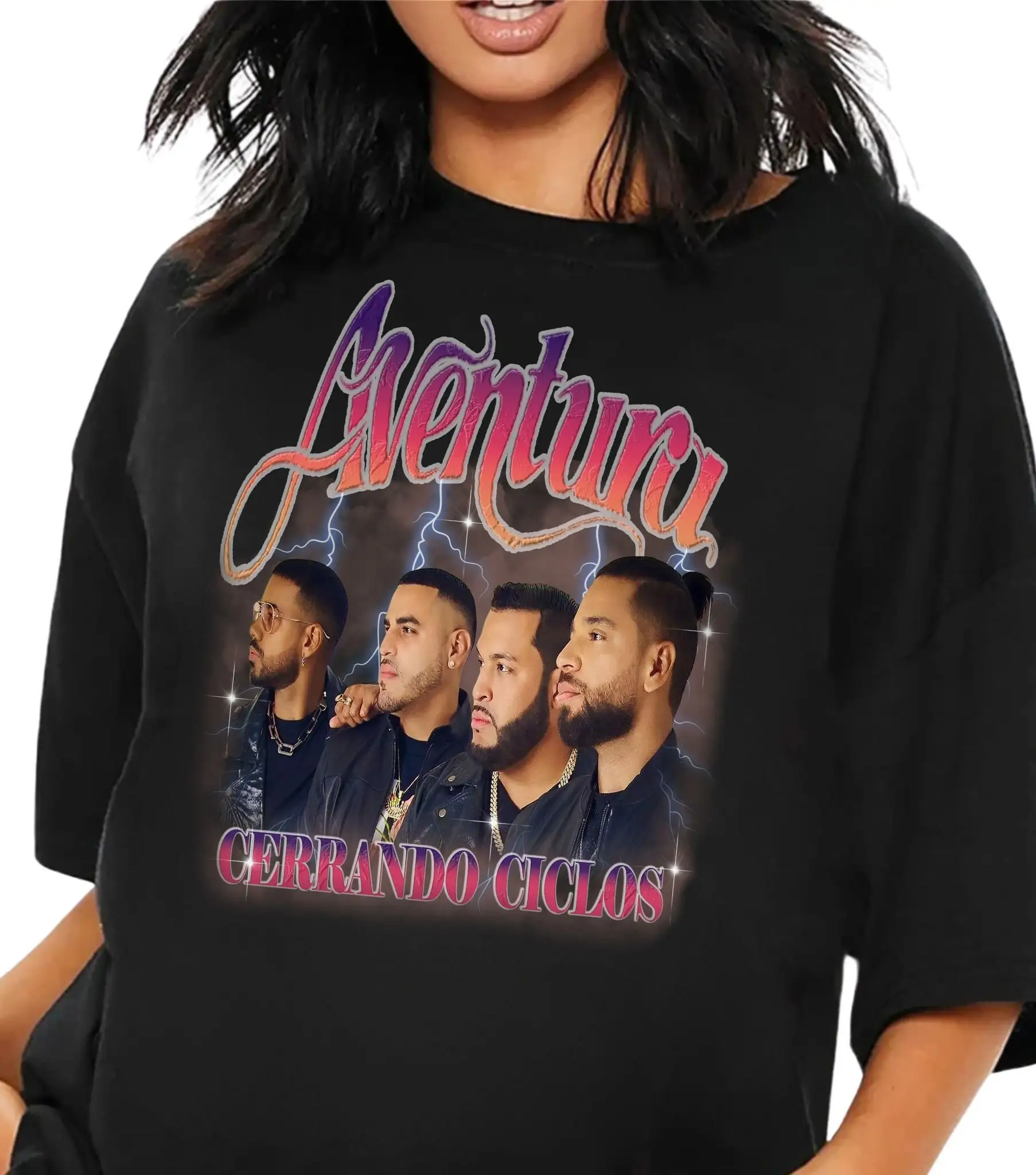 2024 Aventura Tour T Shirt Cerrando Ciclos Bachata Romeo Santos Concert Group