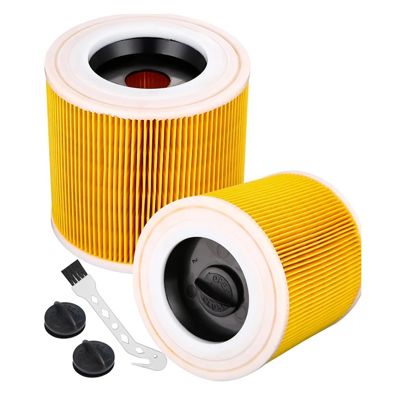 2Pcs Cartridge Filter For Karcher Vacuum Cleaner WD3 Premium WD2 WD3 WD1 MV3 MV2 WD 3 P Extension Kit Against Fine Dust