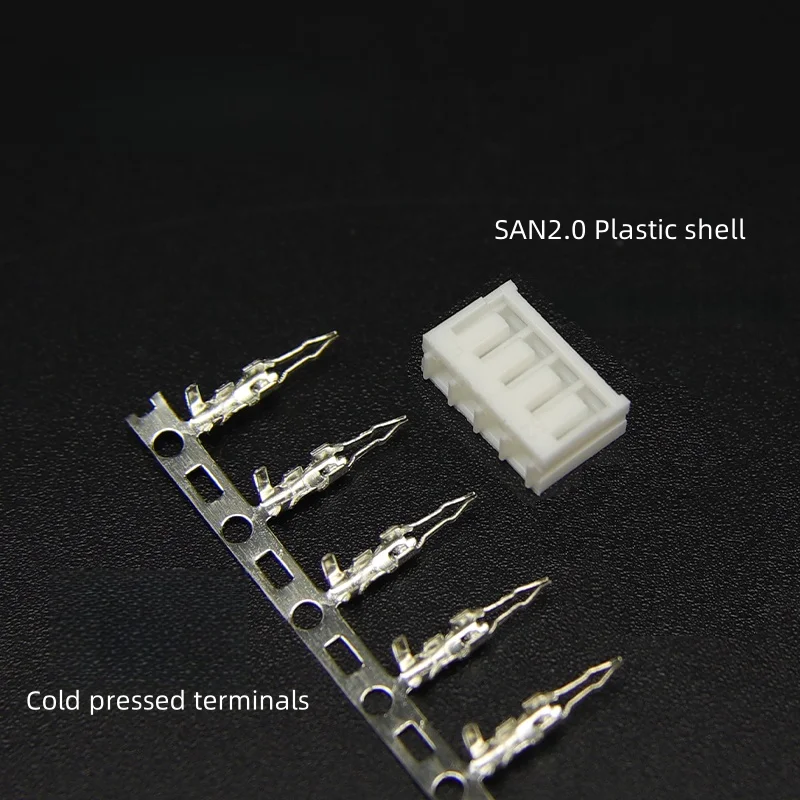 100PCS SAN2.0 2.0mm 2Y 3Y 4Y 5Y 6P 8P 16P Straight Insertion Connector Plastic Shell Plug Hole Seat Electronic Component