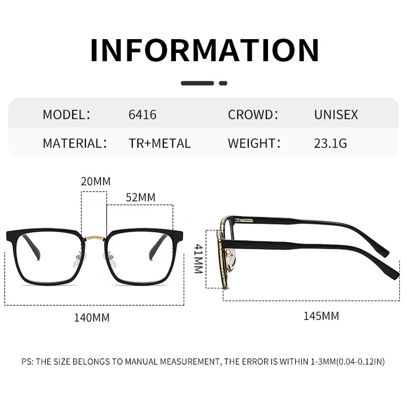 أزياء المرأة التقدمية اللونية مربع وصفة طبية نظارات الكمبيوتر عدسة بصرية مكافحة بلو راي قصر النظر القيادة النظارات الشمسية