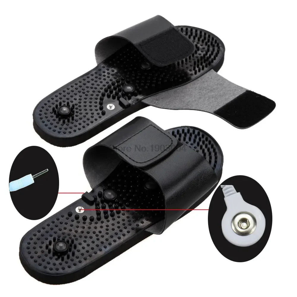 

EMS Electric Tens Therapy Massager Slippers Machine Pulse Stimulator Adjustable Physiotherapy Magnet Foot Pain Relief Massager