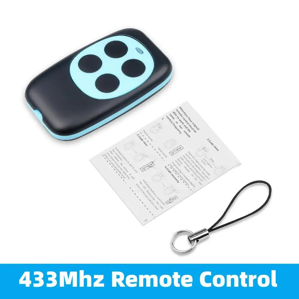 433Mhz Copy Wireless Remote Control Clone 4 Channel Garage Gate Door Opener Remote Control Duplicator Clone Cloning Code Car Key