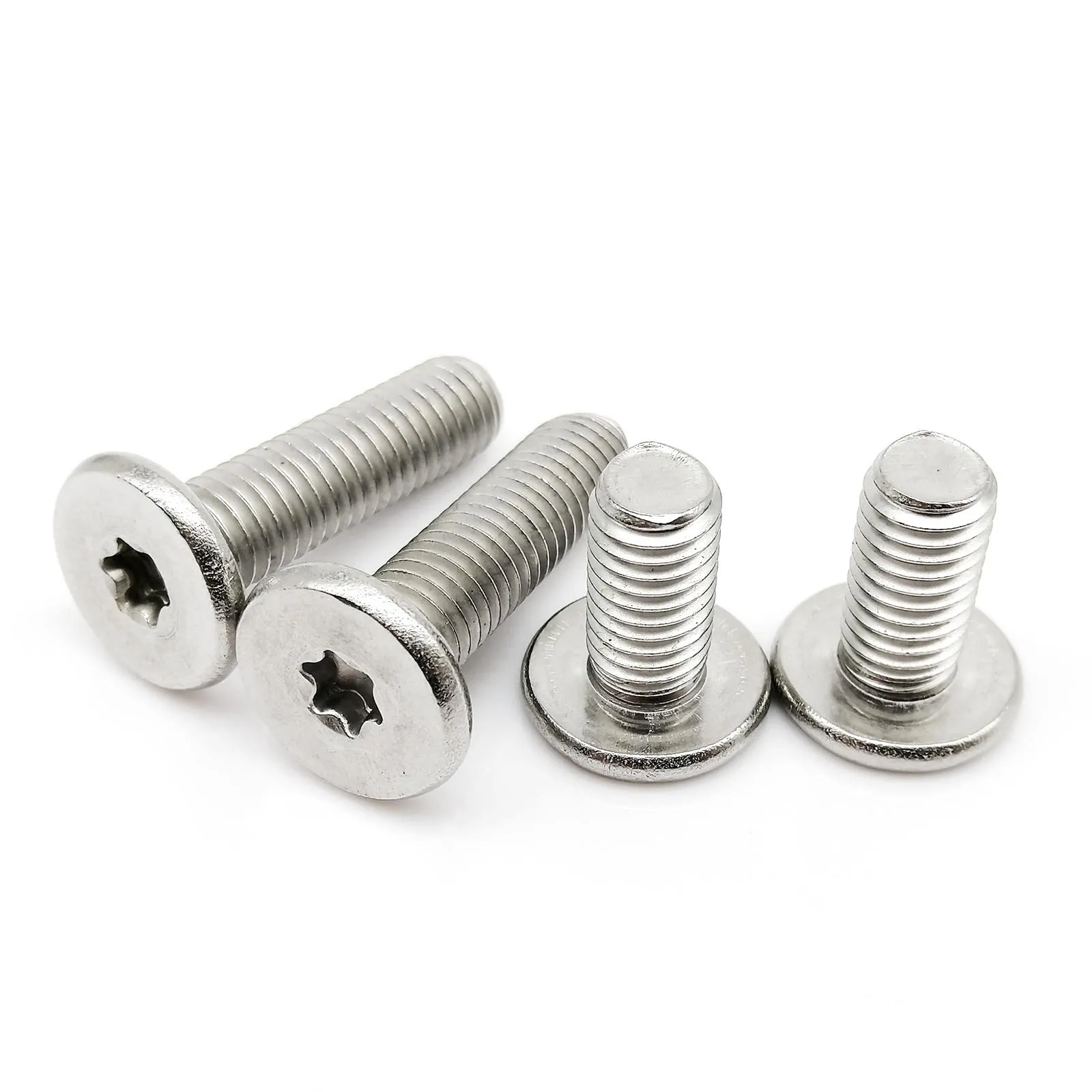 HZYUEGOU CM M1.6 M2 M2.5 M3 M4 M5 M6 M8 304 A2 Edelstahl Torx Sechs-Lappen Ultraflache Flachkopfschraube – Detail 9