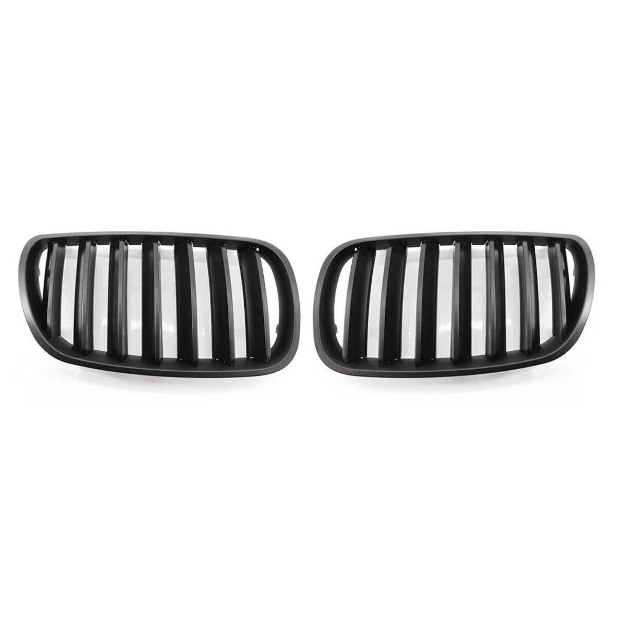 1 Pair Matte Black Front Grille Bumper Kidney Grille for BMW E83 X3 LCI Facelift 2007-2010