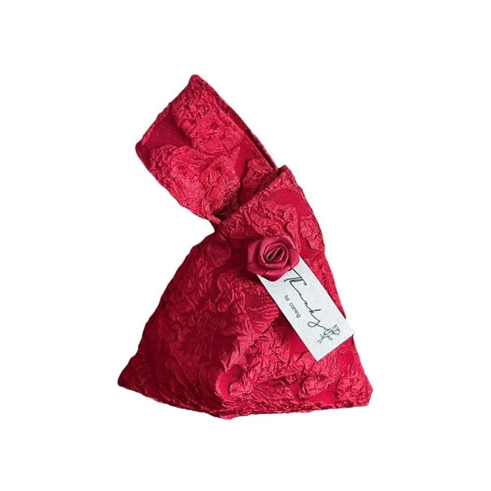 زهرة قلادة شرابة عقدة حقيبة المعصم الطباعة السنة الصينية الجديدة الزفاف كيس الحلوى حقيبة مستحضرات التجميل مزاجه العنصر الصغير الحقيبة #1