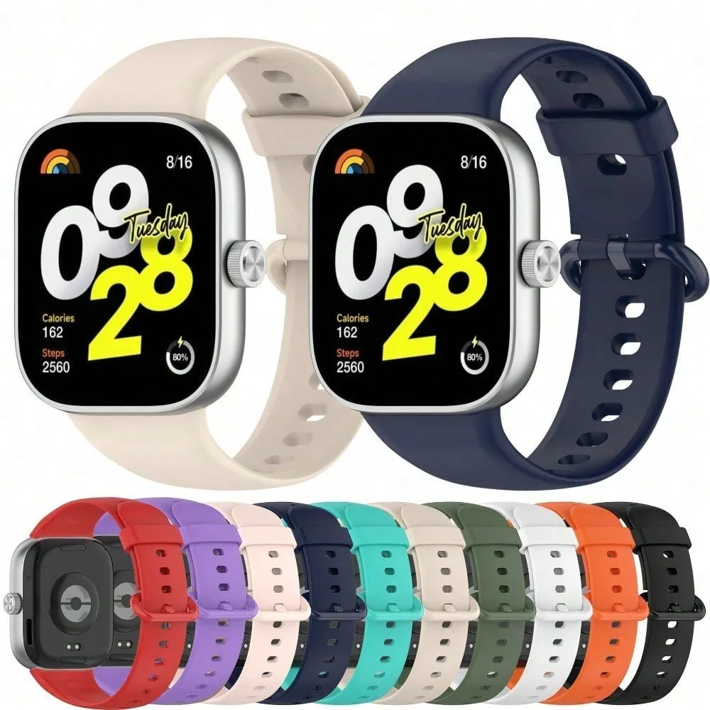 حزام سيليكون لساعة Redmi 4/5 سوار ساعة ذكية ملون ناعم بديل لساعة Correa لـ Xiaomi Band 8Pro/9Pro