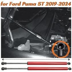 Qty(2) Hood Struts for Ford Puma ST 2019-2024 Front Bonnet Carbon Fiber Gas Springs Lift Supports Shock Absorbers Dampers Bars