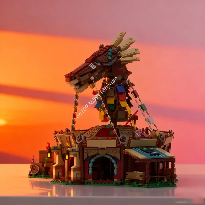 2492 pièces MOC ZBOTW le cheval Stable château modèle jouets de construction blocs Architecture bricolage éducation créative cadeaux de noël brique