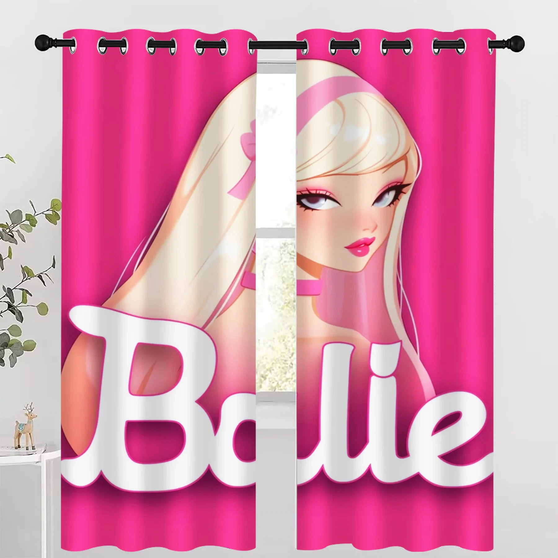 

Barbie Cartoon Cute Home Decor Curtains For Living Room Blackout Curtains Living Room Bedroom Drapes Dustproof