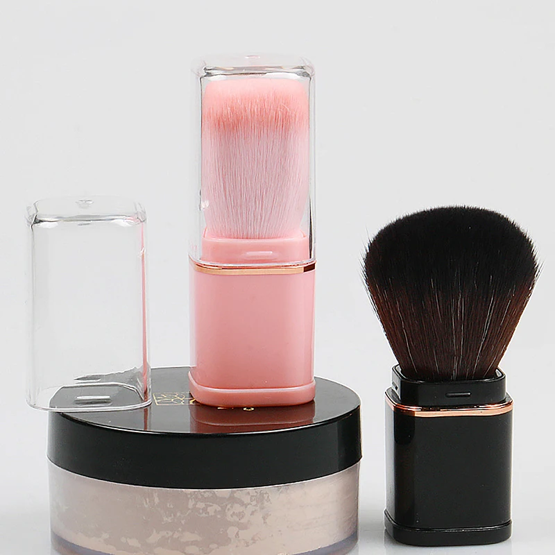 Retractable Cosmetic Brush Mini Portable Face Powder Powder Blusher Highlight Brush Fiber Hair Brush