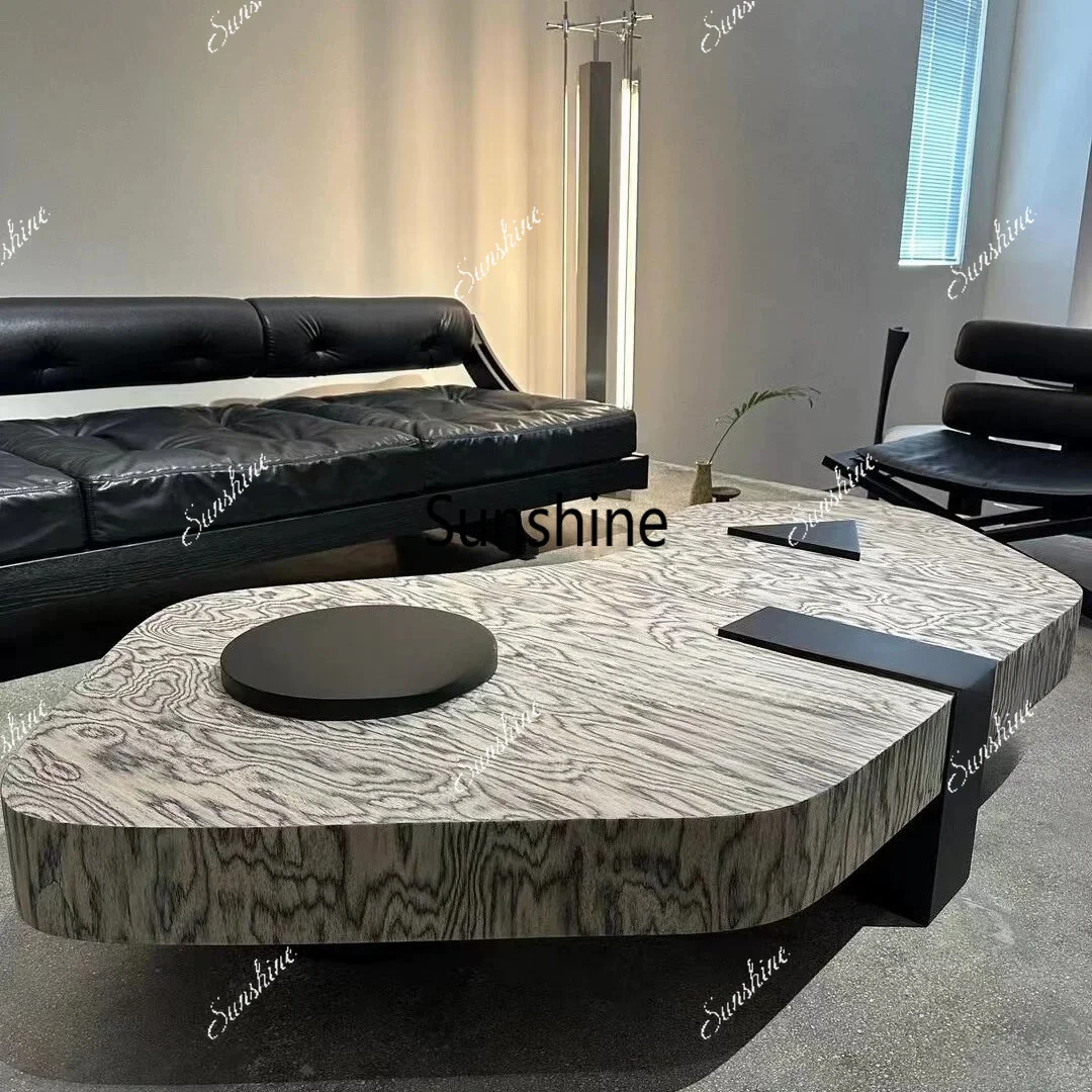 Medieval special-shaped coffee table retro splicing living room home coffee table