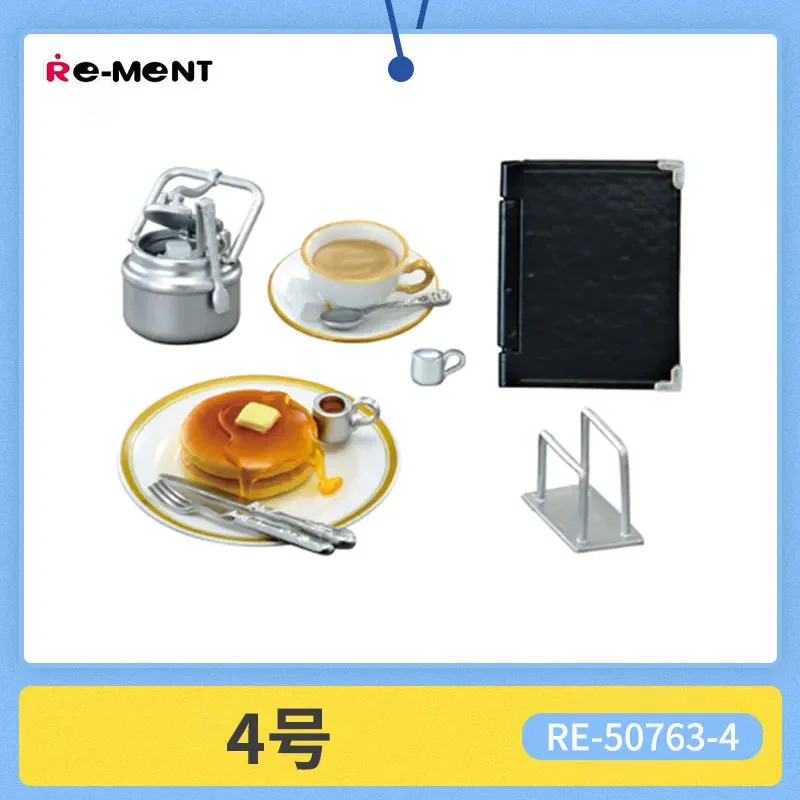 RE-MENT Caramelle Giocattolo Marufuku Caffetteria Eat Tea Dessert Cafe Mini Scena in miniatura Display Decorazione da tavolo Scatola cieca da collezione