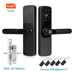 Tuya Wifi Digital Electronic Lock Smart Home Biometric Fingerprint Door Lock Tuya APP Bluetooth Remote Unlocking Keyless Lock