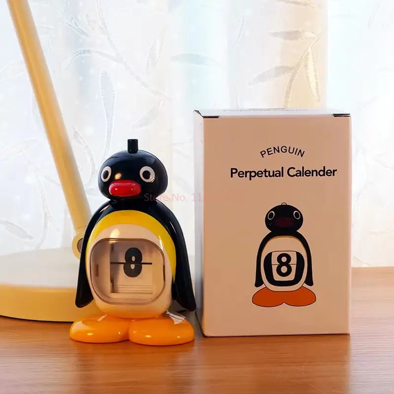 Anime Penguin Retro Toy Perpetual Calendar Press Type Desktop Decor Figurine Ideal Girl Birthday Gift Collectible Ornament Gifts view 6