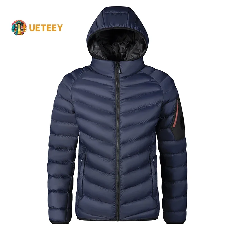 Men Winter Parkas Coat Thicken Warm Man Jackets Casual Outdoor Windproof Detachable Hat Zipper Pocket Padded Jacket Men Outwear