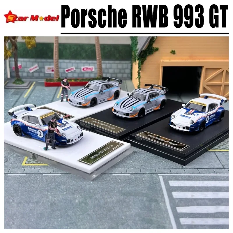 StarModel Scale 1/64 Porsche RWB 993 GTโลหะผสมของเล่นมอเตอร์Diecastโลหะรุ่นของขวัญ