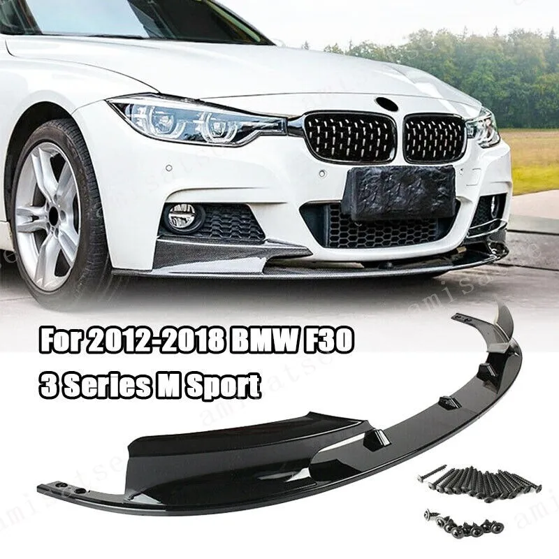 

Спойлер переднего бампера для BMW 3 серии F30 328i 335i M Sport, черный, 2012-2018