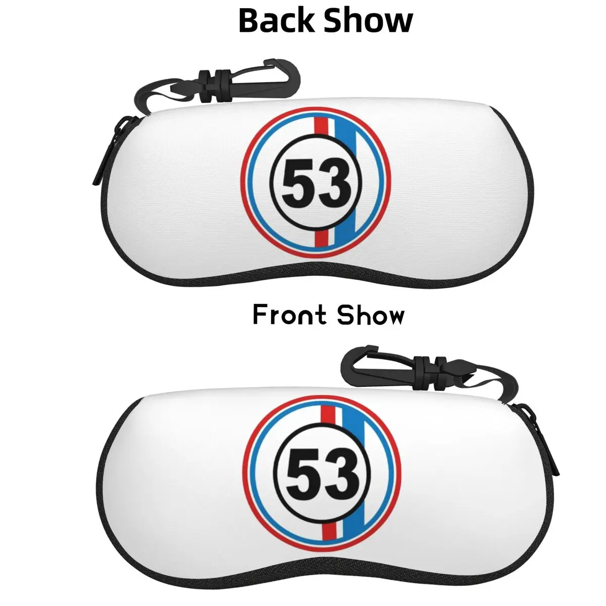 

Herbie Cnumber 53 The Love Bug No Shell Glasses Case Protector Sunglasses Box Women Men Soft Eyeglasses Bag Pouch