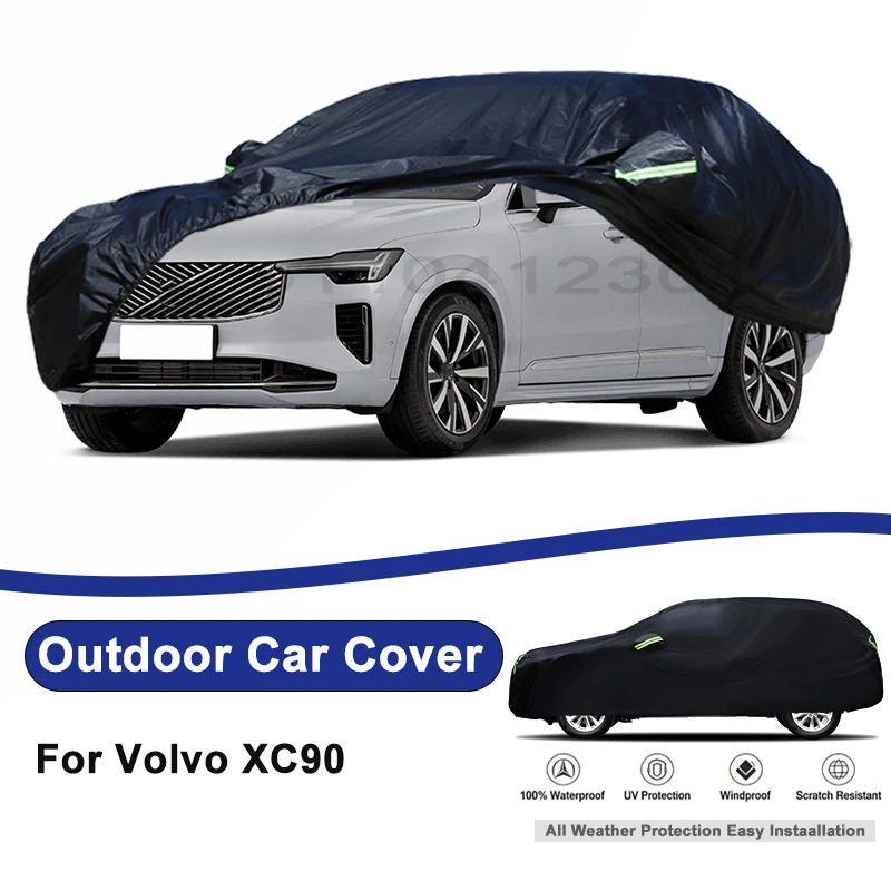 

Outdoor Full Car Cover For Volvo XC90 with Reflective Strips Waterproof Snowproof Dustproof UV Protection Auto Accessories