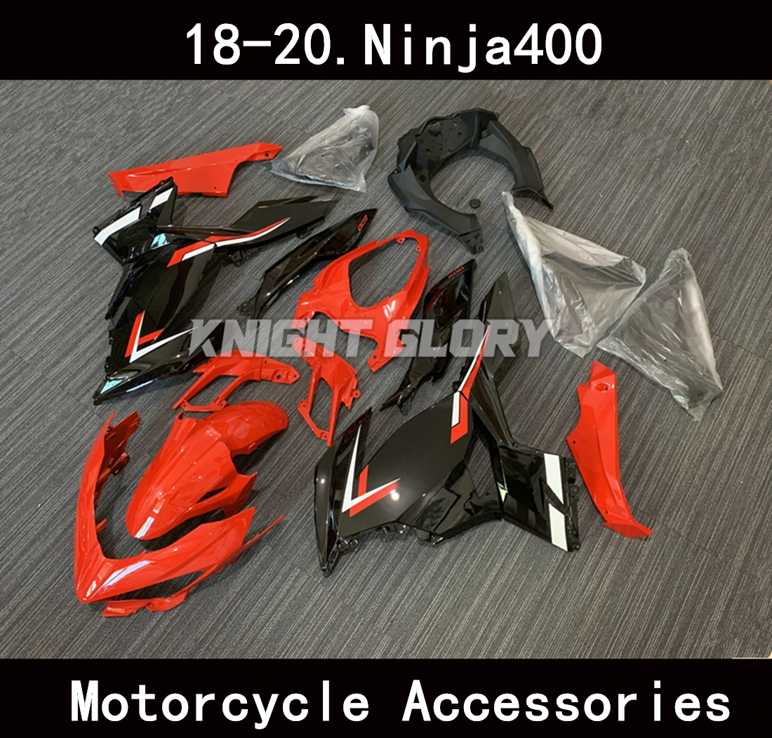 Suitable for Ninja400 EX400 motorcycles of 2018 2019 2020 models. Shell and body kit. ABS injection molding.