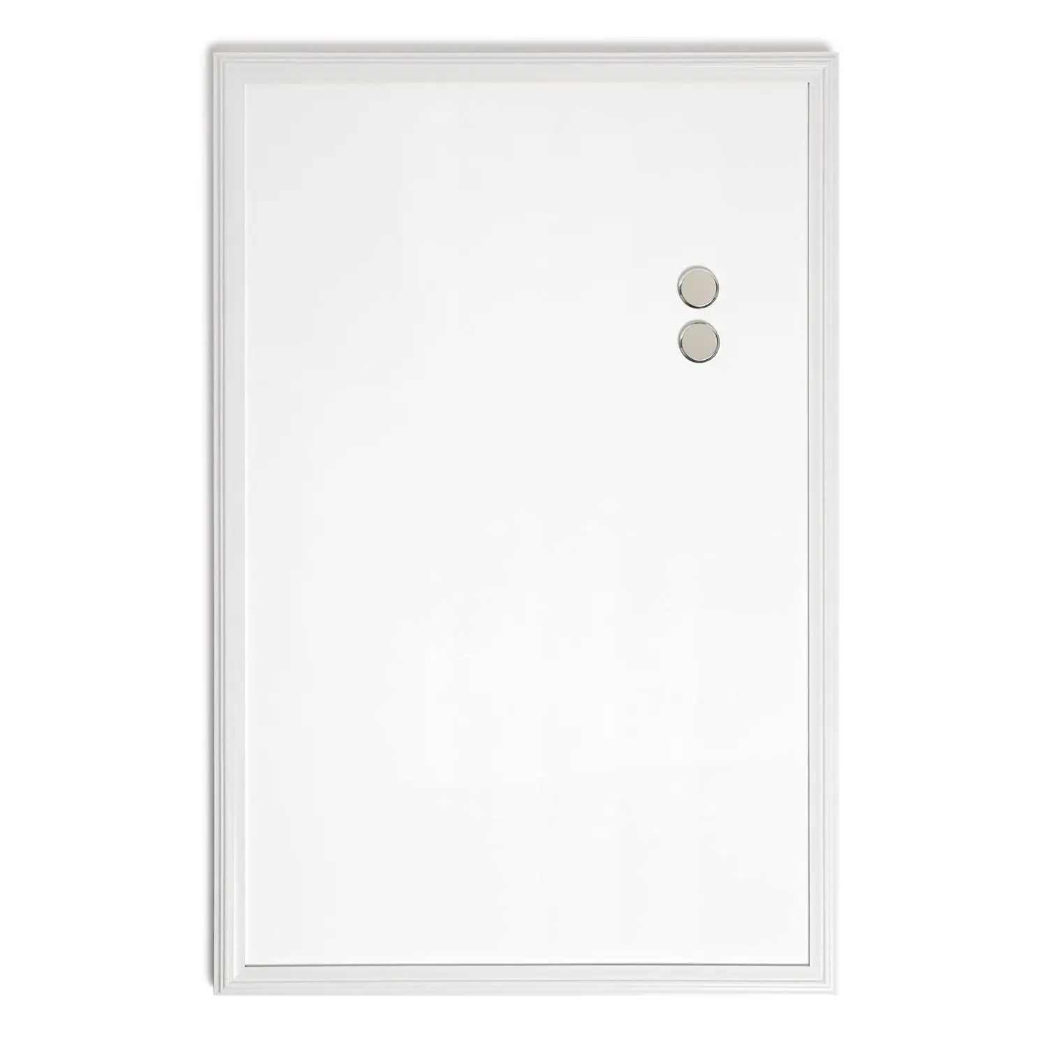 Quadro de apagamento a seco estilo fazenda com moldura branca, inclui ímãs, 20 x 30 polegadas para uso doméstico e de escritório