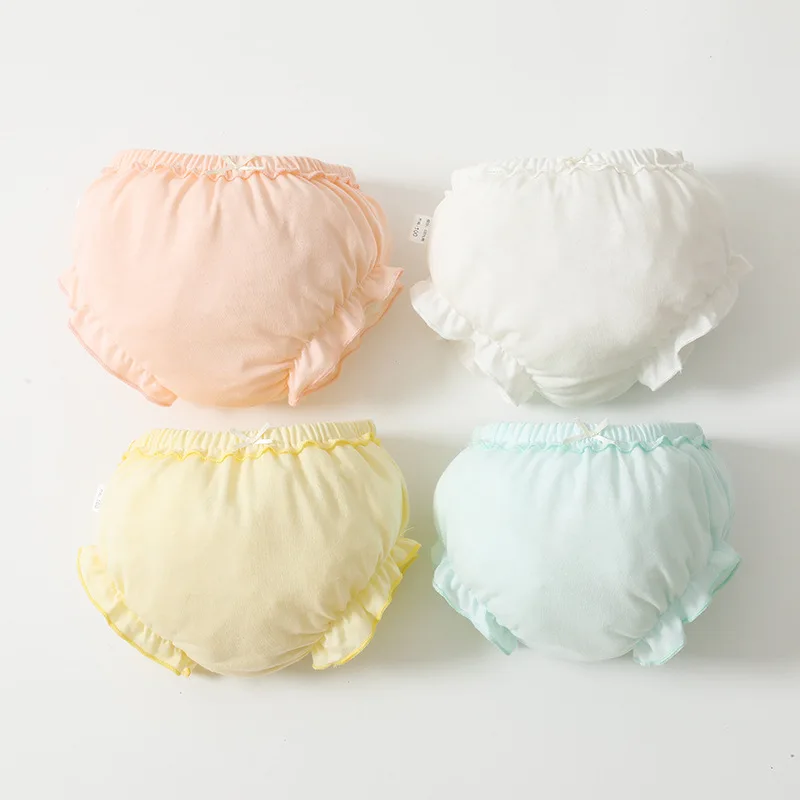 Culottes en coton pour petites filles, sous-vêtements pour enfants, lot de 4 pièces