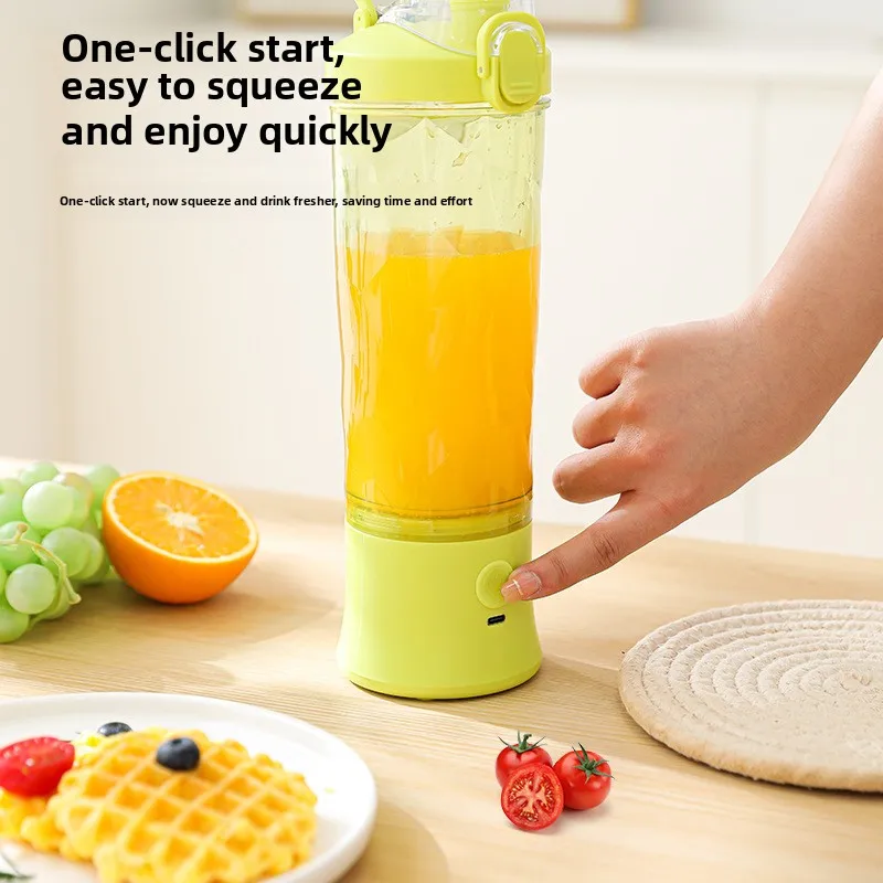 USB 600ml Large Capacity Sports Fitness Juicer Popular Direct Drinking Mouth Freshly Squeezed Juice Machine Stainless Steel