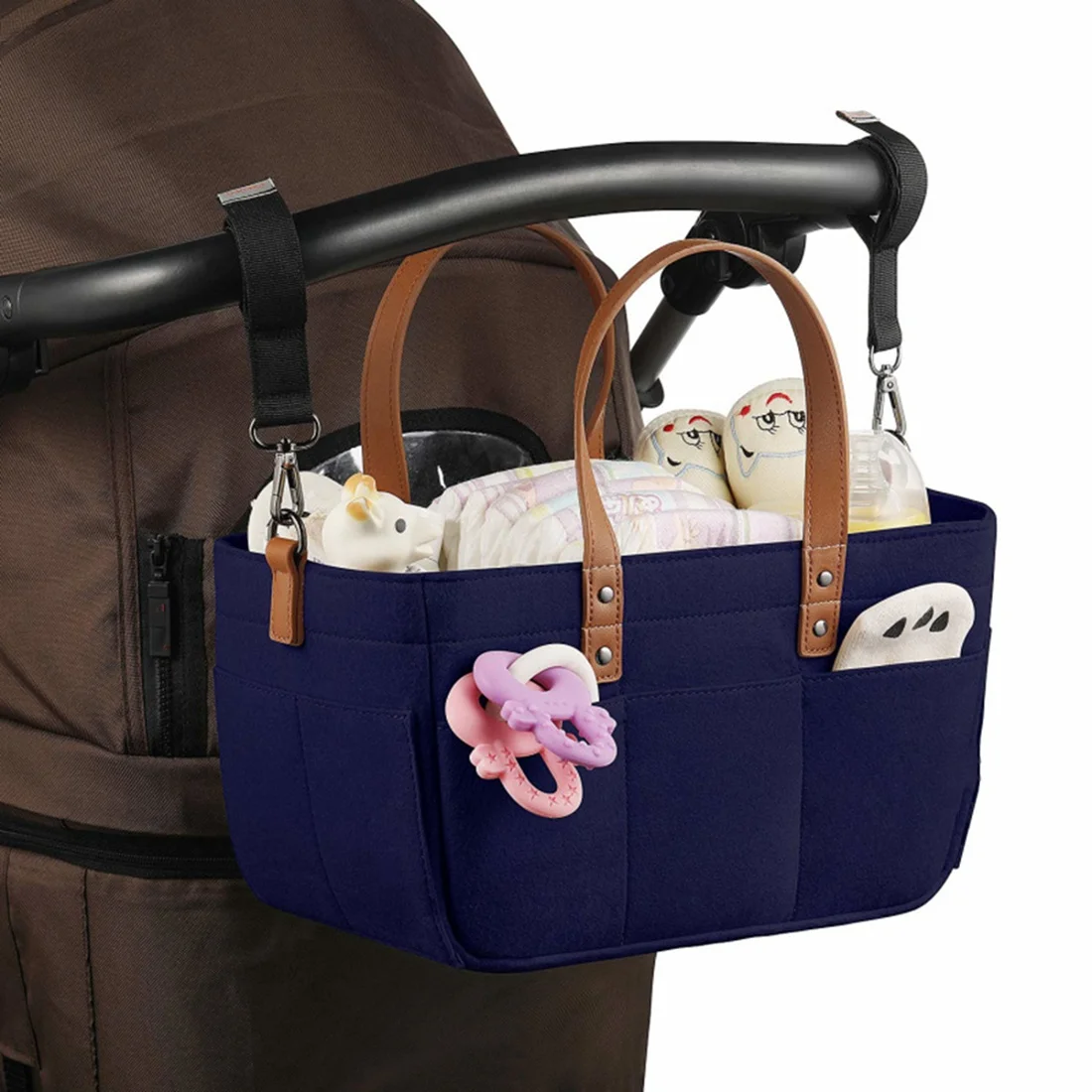 ABWR-Baby ورأى تخزين الحضانة سلة تنظيمية للأطفال الرضع حقيبة حفاضات مع مقبض العلبة تغيير الحفاض الاطفال تخزين الناقل
