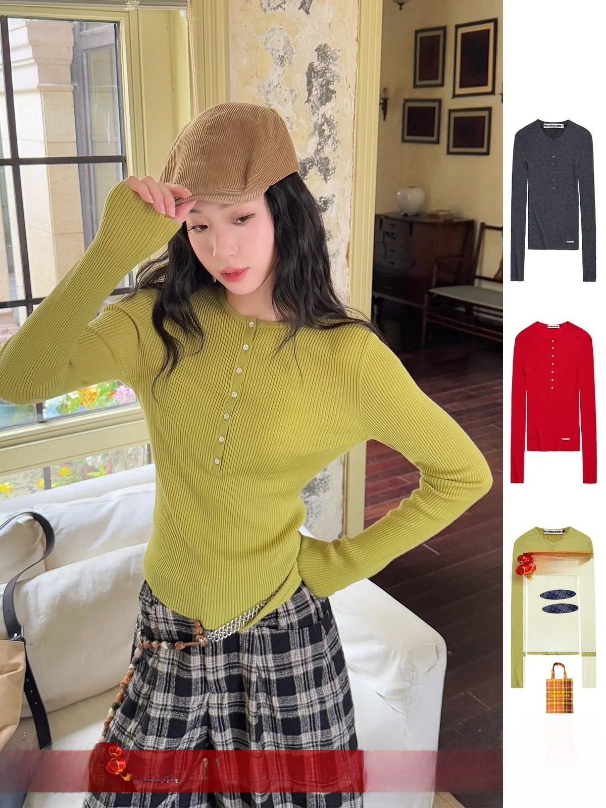 

Brand lectual Base irt DEARSOCUTE Buyers Store round Ne Long Sve Woolen T-irt Casual Sle Women's Fas...