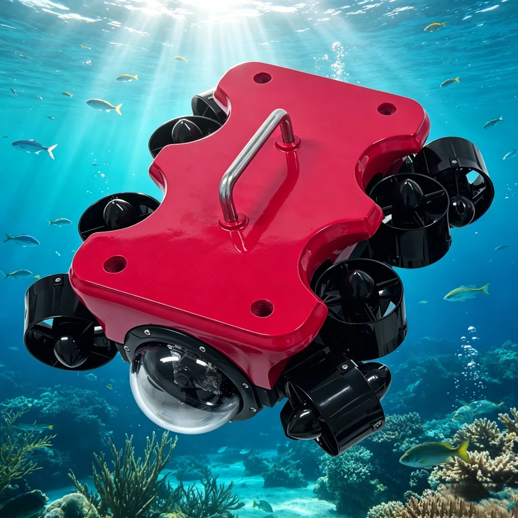 FD-Mini-ROV 50m Depth 4-8 Thrusters Underwater Remotely Operated Vehicle with 1080P Camera for Education Inspection