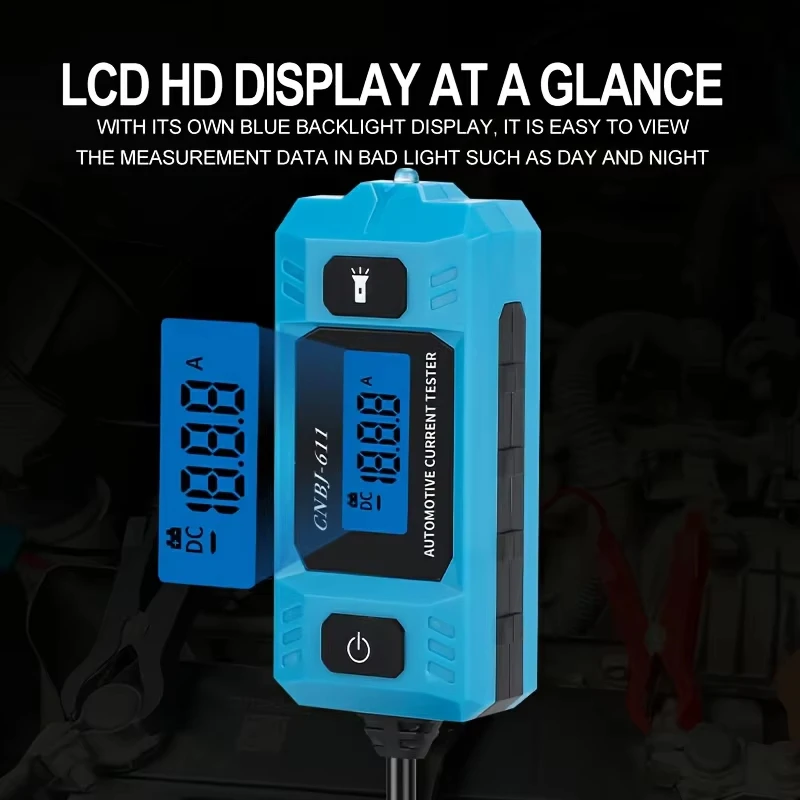 12V Auto Fuse Current Testing Tool 0.01~19.99A Car Circuit Leakage Analyzer Backlight Fault Diagnostic Detector