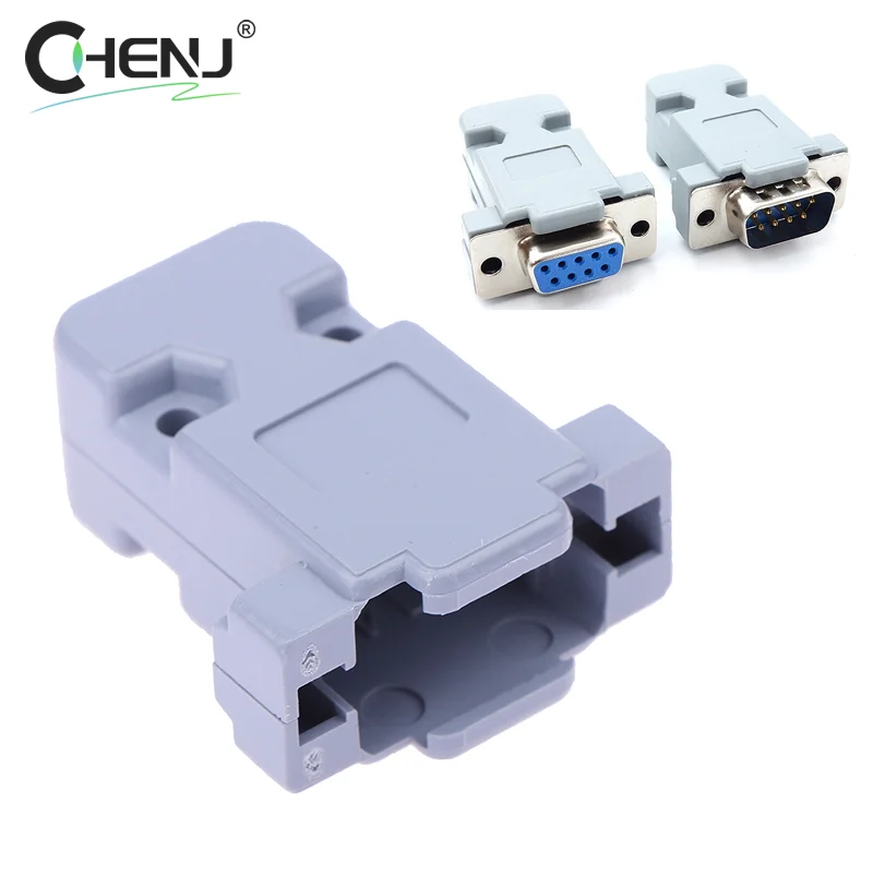 2Sets DB-9 DB9 RS232 Male Female Connector Plug RS232 COM Adapter With Plastic Case With Socket D-Sub 9 Pin PCB Connector