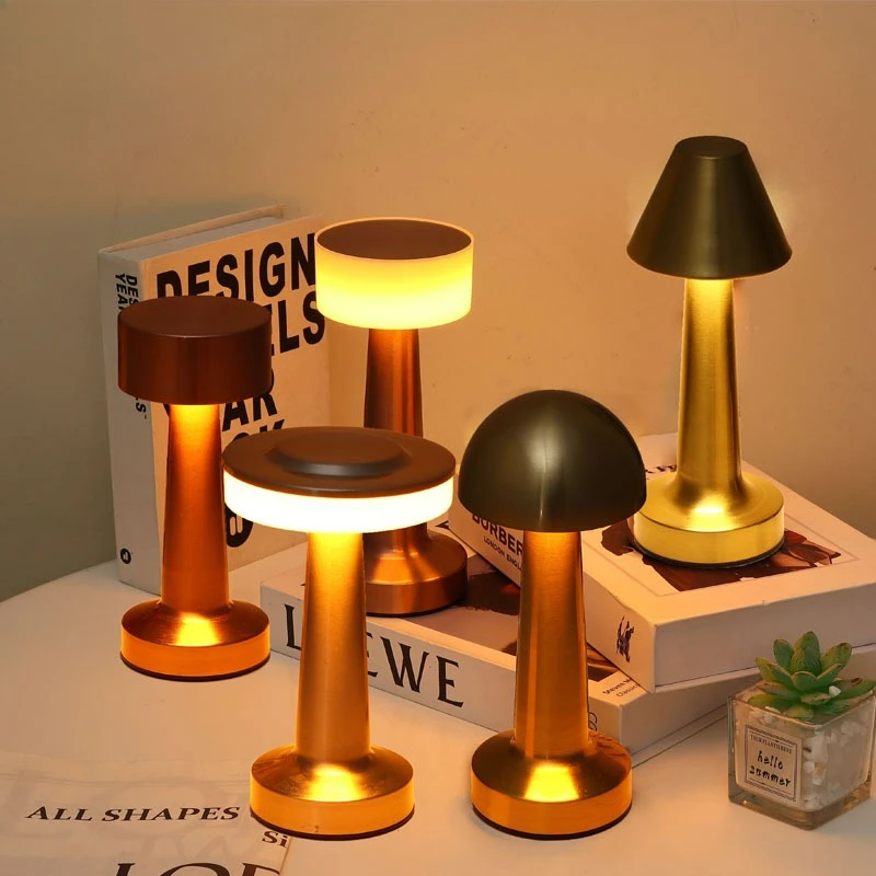 

Креативная настольная лампа с гантелями, атмосферная лампа для чистки бара, сенсорный утюг для спальни, кемпинга, зарядка через USB, ночник