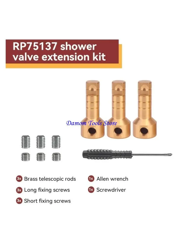 57BE Complete Bathroom Fixture Extension Bath Faucet Handle Extension Rod RP75137 Replacement for Household Commercial