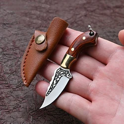 Mini Kitchen Knife Portable Stainless Steel Knife Demolition Express Collection Knife Cut Fruit Keychain Ornament Gift Knife