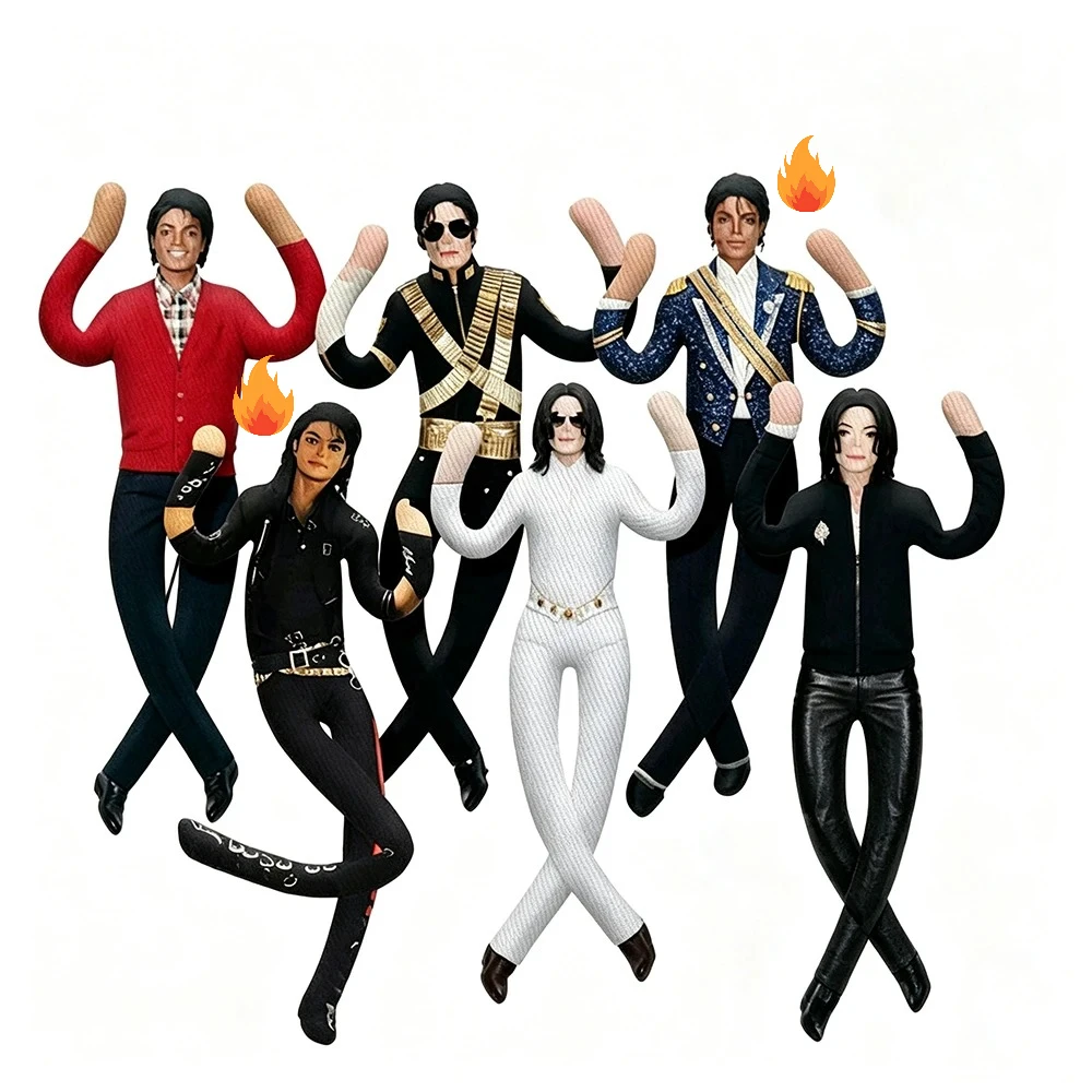 New Style  Michael Jackson Cosplay Prop Doll Plush Stuffed Figure Dolls Room Decoration Abstract Joint Mobility Props Gift view 6